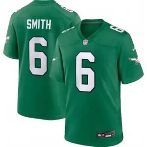 NEW NIKE youth 6 devonta smith jersey in kelly green